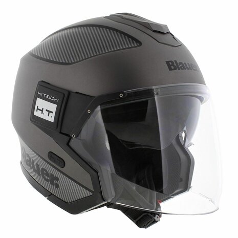 Blauer Solo jet helm titanium carbon zwart