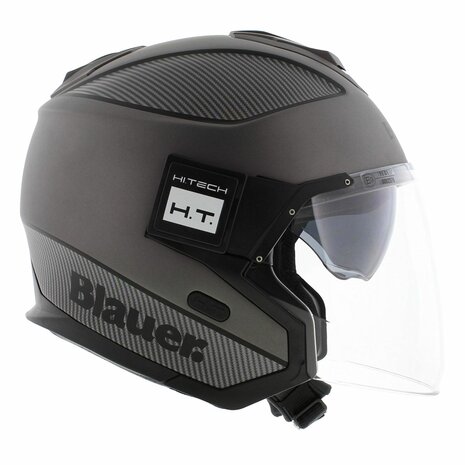 Blauer Solo jet helm titanium carbon zwart - Maat XS