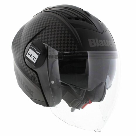 Blauer Real B jet helm mat zwart titanium grijs