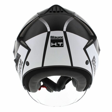 Blauer Real B jet helm mat zwart titanium wit