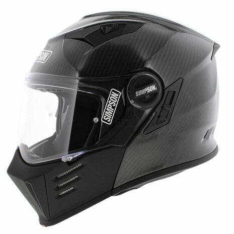 Simpson Darksome Systeemhelm glans carbon zwart