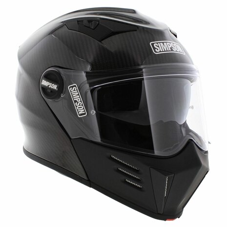 Simpson Darksome Systeemhelm glans carbon zwart