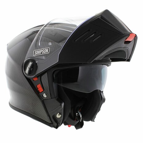 Simpson Darksome Systeemhelm glans carbon zwart