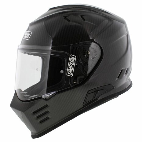 Simpson Venom Carbon Integraalhelm glans carbon zwart
