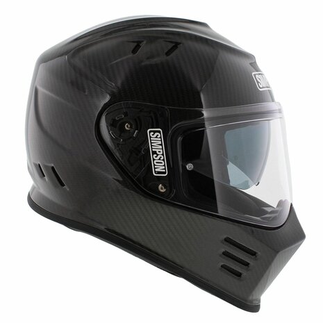 Simpson Venom Carbon Integraalhelm glans carbon zwart