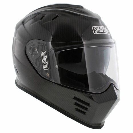 Simpson Venom Carbon Integraalhelm glans carbon zwart