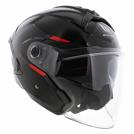 MT Jet Cosmo SV helm glans zwart