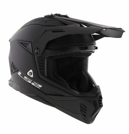 LS2 MX708 Fast II crosshelm solid mat zwart