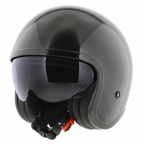 LS2 OF599 Spitfire II helm Jeans glans titanium