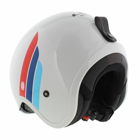 LS2 OF599 Spitfire II helm Retro glans wit rood blauw
