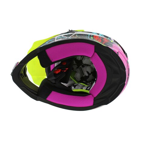 LS2 MX437 Fast EVO II mini kinder crosshelm Gorilla glans paars