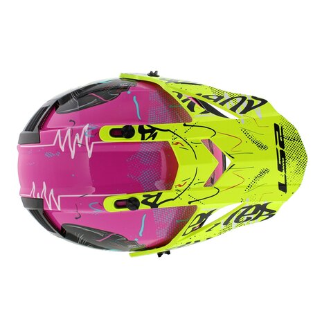 LS2 MX437 Fast EVO II mini kinder crosshelm Gorilla glans paars