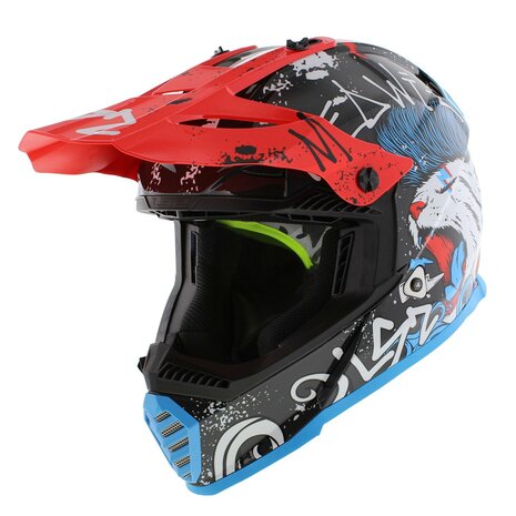 LS2 MX437 Fast EVO II mini kinder crosshelm Starmaw glans zwart