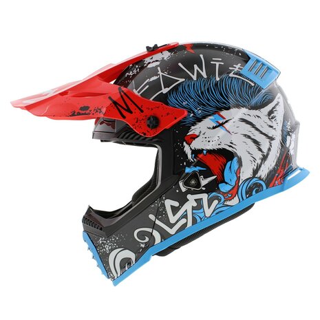 LS2 MX437 Fast EVO II mini kinder crosshelm Starmaw glans zwart
