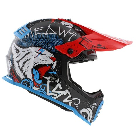 LS2 MX437 Fast EVO II mini kinder crosshelm Starmaw glans zwart