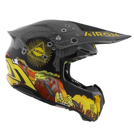 Airoh Twist 3.0 crosshelm Adventure mat grijs zwart oranje