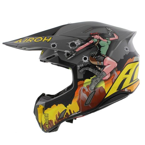 Airoh Twist 3.0 crosshelm Adventure mat grijs zwart oranje