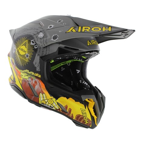 Airoh Twist 3.0 crosshelm Adventure mat grijs zwart oranje
