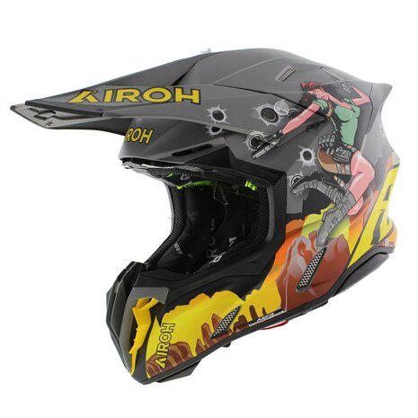 Airoh Twist 3.0 crosshelm Adventure mat grijs zwart oranje
