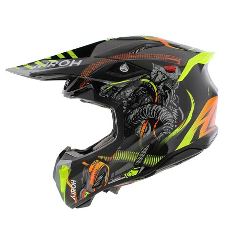 Airoh Twist 3.0 crosshelm Toxic glans zwart geel