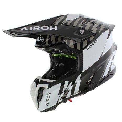 Airoh Twist 3.0 crosshelm Thunder glans zwart wit