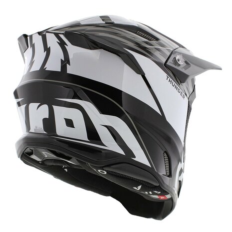 Airoh Twist 3.0 crosshelm Thunder glans zwart wit