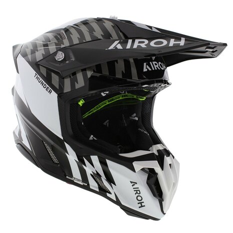 Airoh Twist 3.0 crosshelm Thunder glans zwart wit