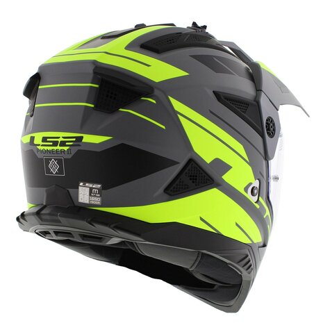 LS2 MX702 Pioneer II helm Namib mat grijs geel