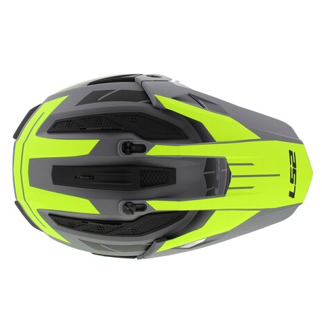LS2 MX702 Pioneer II helm Namib mat grijs geel