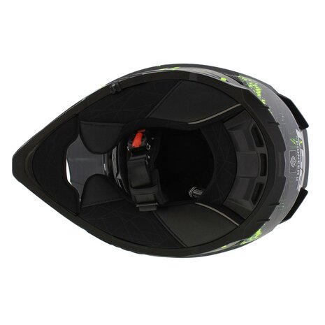 LS2 MX702 Pioneer II helm Crazy mat grijs geel