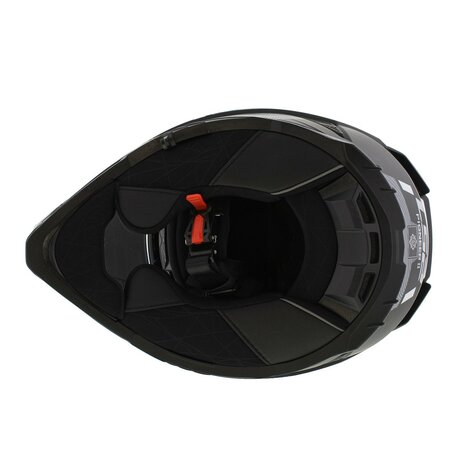 LS2 MX702 Pioneer II helm Hill mat zwart wit