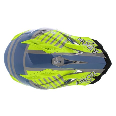 Airoh Aviator Ace 2 crosshelm Proud - glans geel blauw grijs