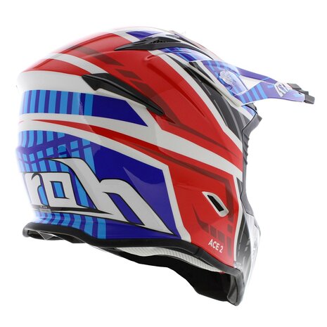 Airoh Aviator Ace 2 crosshelm Proud - glans zwart blauw rood