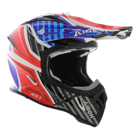 Airoh Aviator Ace 2 crosshelm Proud - glans zwart blauw rood