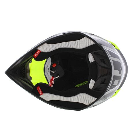Airoh Aviator Ace 2 crosshelm Engine - glans zwart wit geel