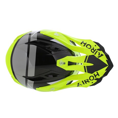 Airoh Aviator Ace 2 crosshelm Engine - glans zwart wit geel