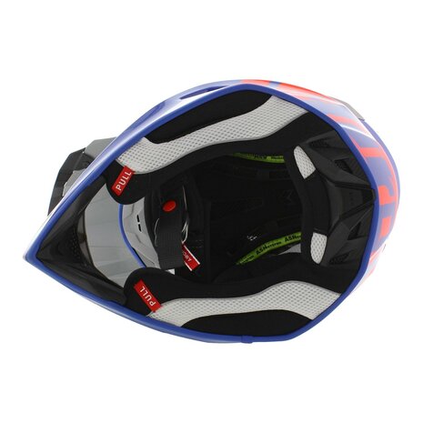 Airoh Aviator Ace 2 crosshelm Engine - glans blauw oranje grijs