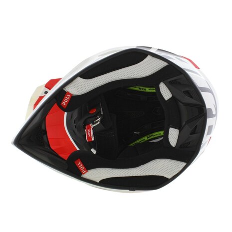Airoh Aviator Ace 2 crosshelm Engine - glans wit rood zwart