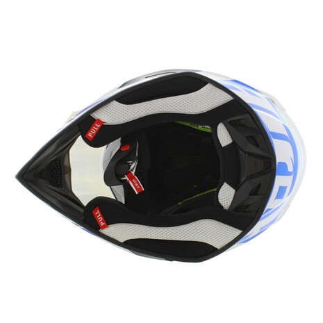 Airoh Aviator Ace 2 crosshelm Ground - glans wit grijs blauw