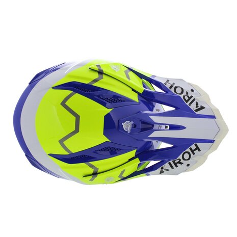 Airoh Aviator Ace 2 crosshelm Ground - glans geel wit blauw