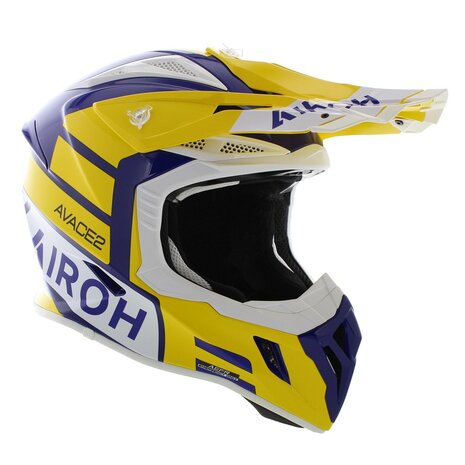 Airoh Aviator Ace 2 crosshelm Sake - glans geel wit paars