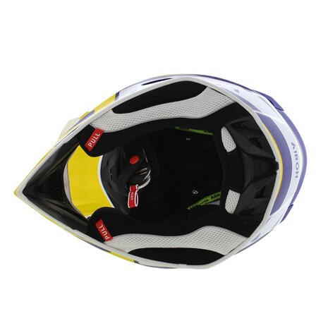 Airoh Aviator Ace 2 crosshelm Sake - glans geel wit paars