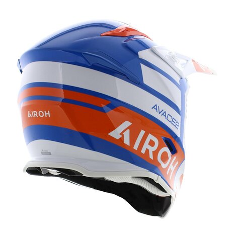 Airoh Aviator Ace 2 crosshelm Sake - glans wit blauw oranje