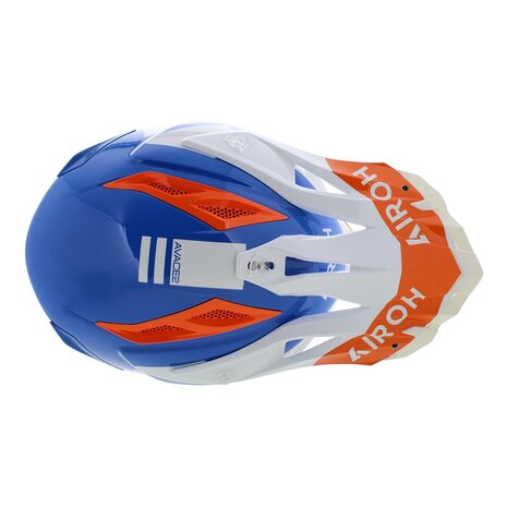 Airoh Aviator Ace 2 crosshelm Sake - glans wit blauw oranje