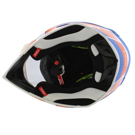 Airoh Aviator Ace 2 crosshelm Sake - glans wit blauw oranje