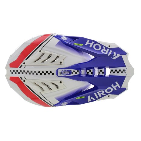 Airoh Helm Aviator 3 AMS&sup2; Hima glans blauw wit rood