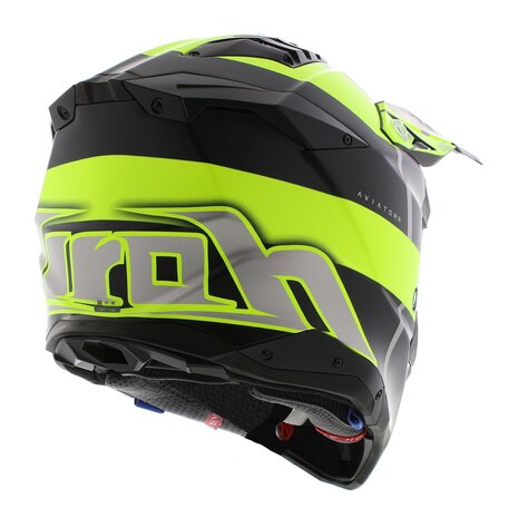 Airoh Helm Aviator 3 AMS&sup2; Monarch mat grijs zwart fluo geel