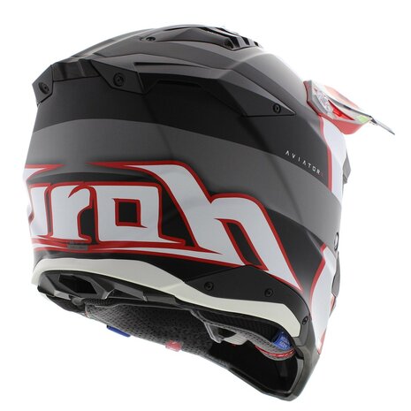 Airoh Helm Aviator 3 AMS&sup2; Monarch mat grijs wit rood
