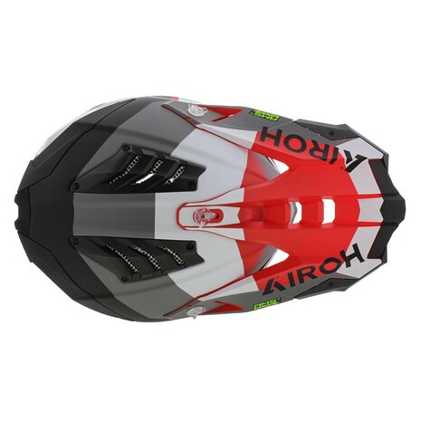 Airoh Helm Aviator 3 AMS&sup2; Monarch mat grijs wit rood