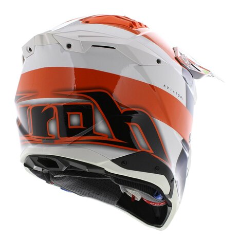 Airoh Helm Aviator 3 AMS&sup2; Monarch glans blauw wit oranje